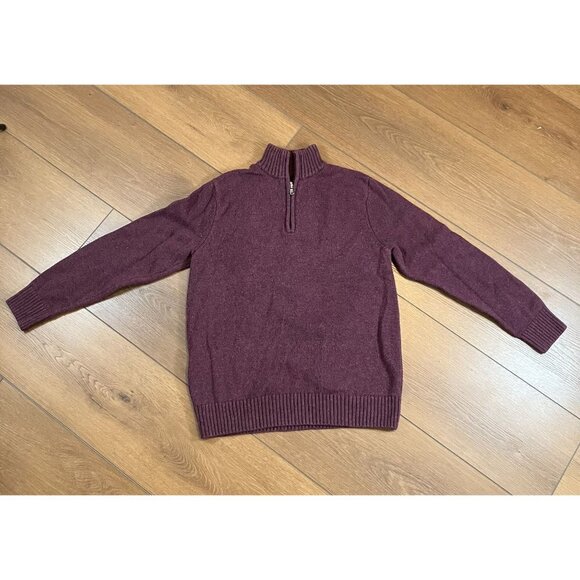 Sonoma Men's Burgundy Quarter Zip Sweater Size M - Picture 1 of 5